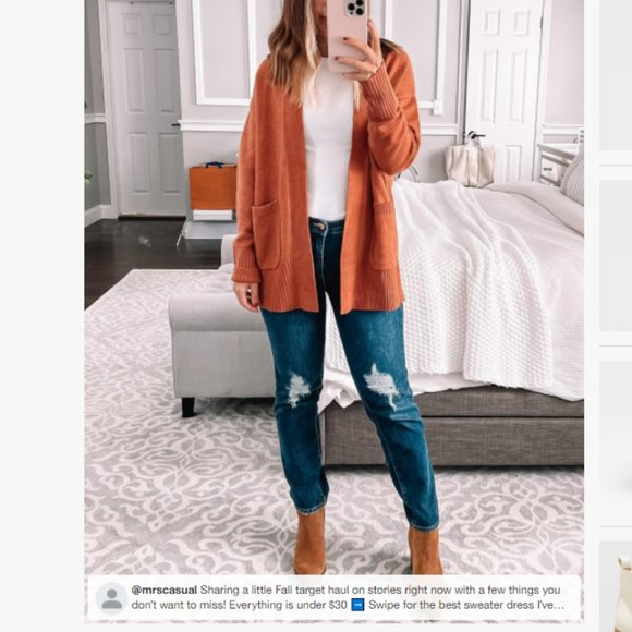 Cozy Rust-Color Cardigan - Picture 5 of 11